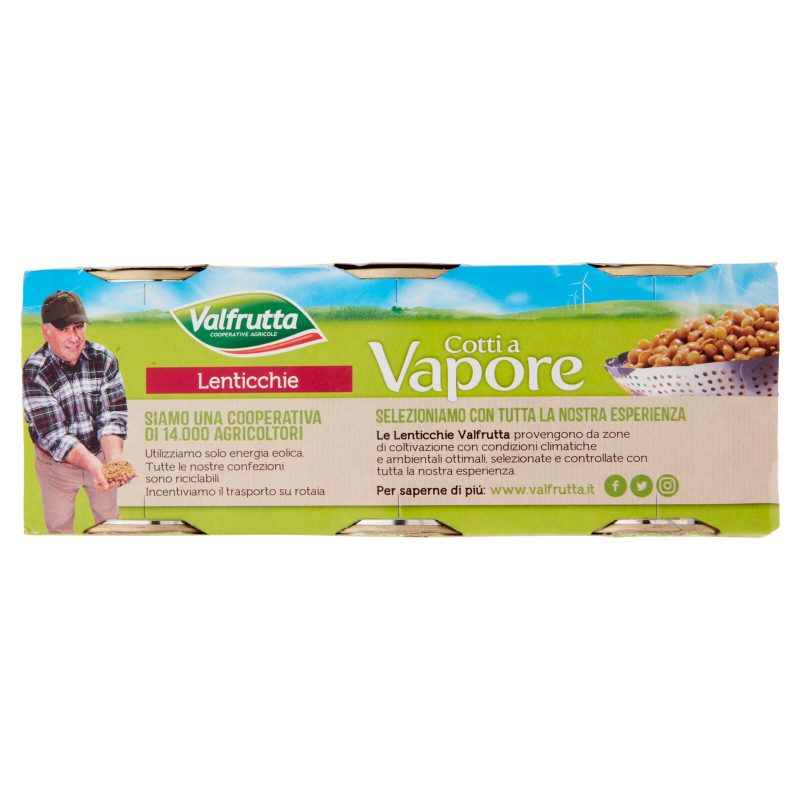 Valfrutta Cotti a Vapore Lenticchie 3 x 150 g