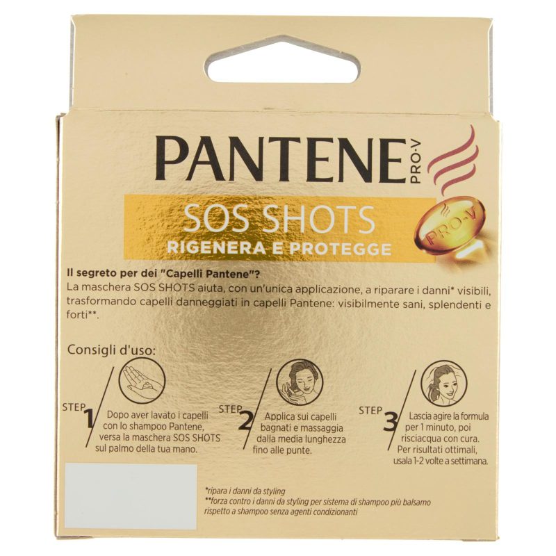 Pantene Pro-V SOS Shots Rigenera e Protegge - Ampolla 1 Minuto 3 x 15 ml