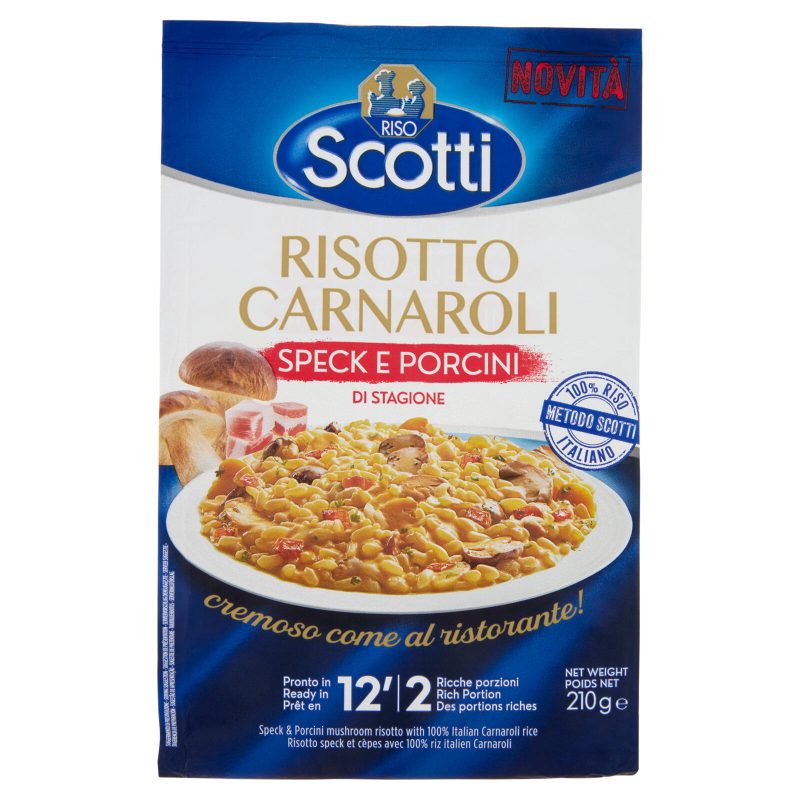 Riso Scotti Risotto Carnaroli Speck e Porcini di Stagione 210 g