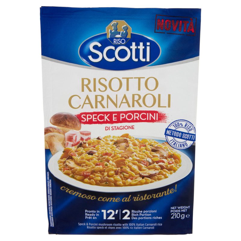 Riso Scotti Risotto Carnaroli Speck e Porcini di Stagione 210 g