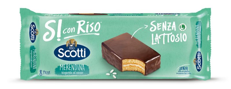 Riso Scotti Si con Riso Senza Lattosio Merendina ricoperta al cacao 8 x 33 g