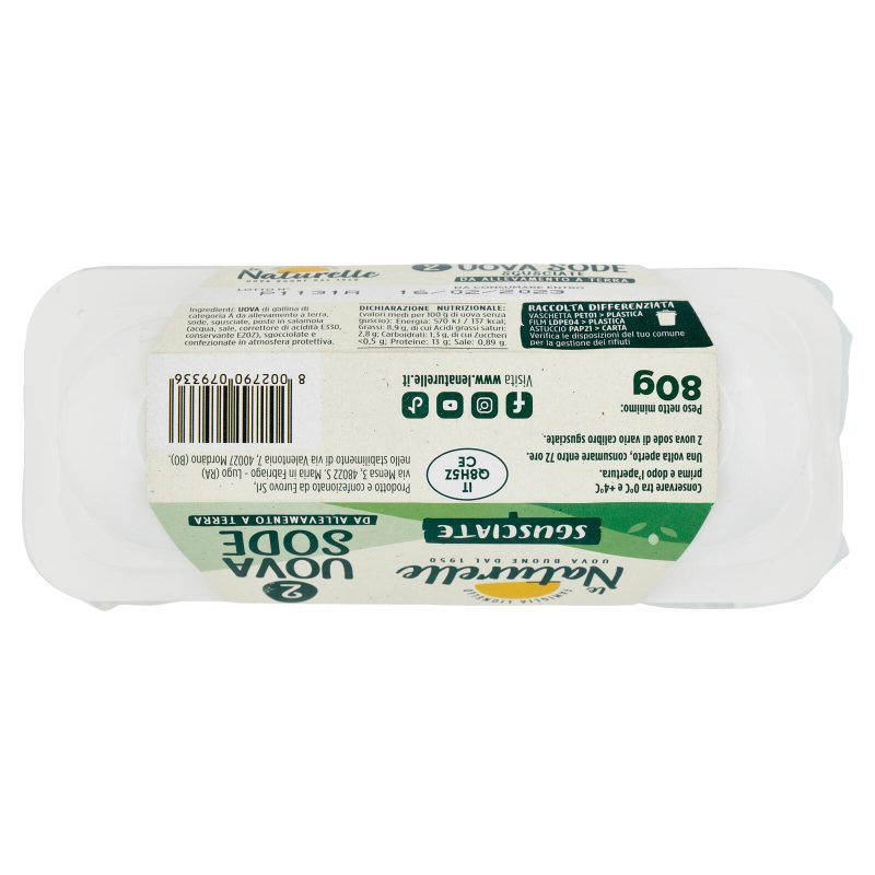 le Naturelle 2 Uova Sode Sgusciate 80 g