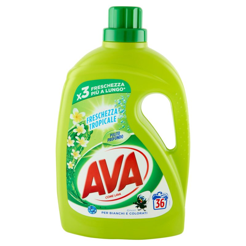 Ava Detersivo lavatrice Freschezza Tropicale 36 lavaggi 1,8 L