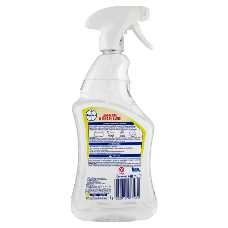 Napisan Spray Disinfettante Superfici Limone e Menta 740 mL