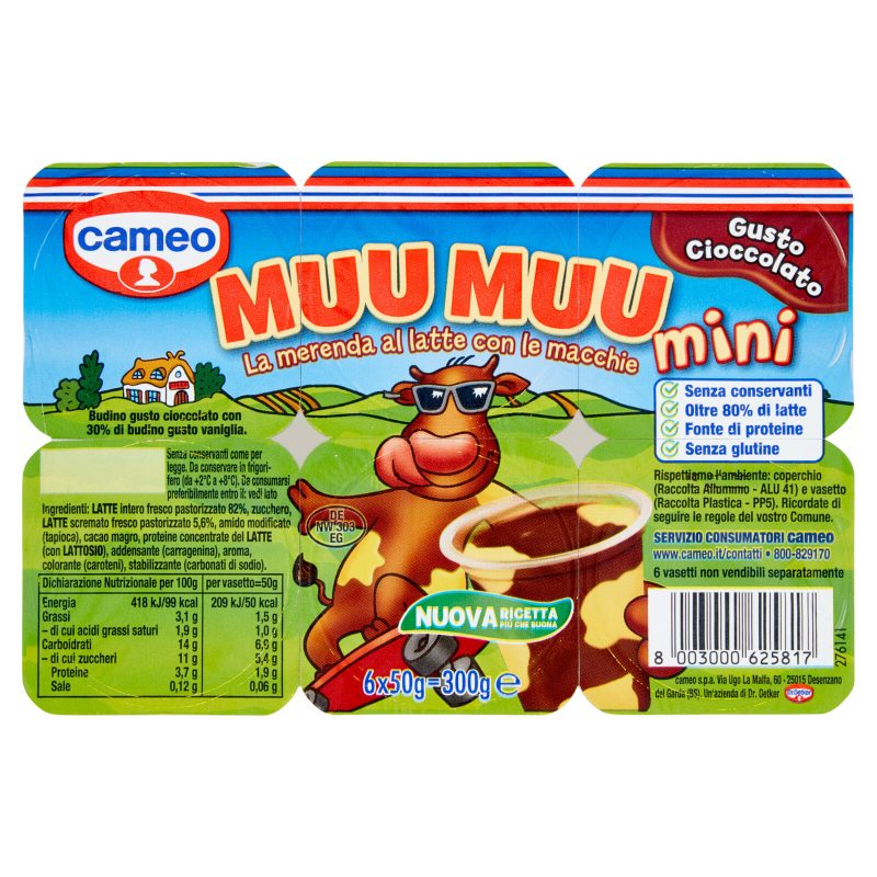 cameo Muu Muu mini Gusto Cioccolato 6x50 g