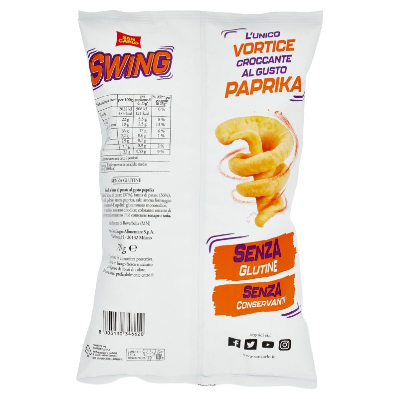 San Carlo Swing Snack Gusto Paprika 70 g