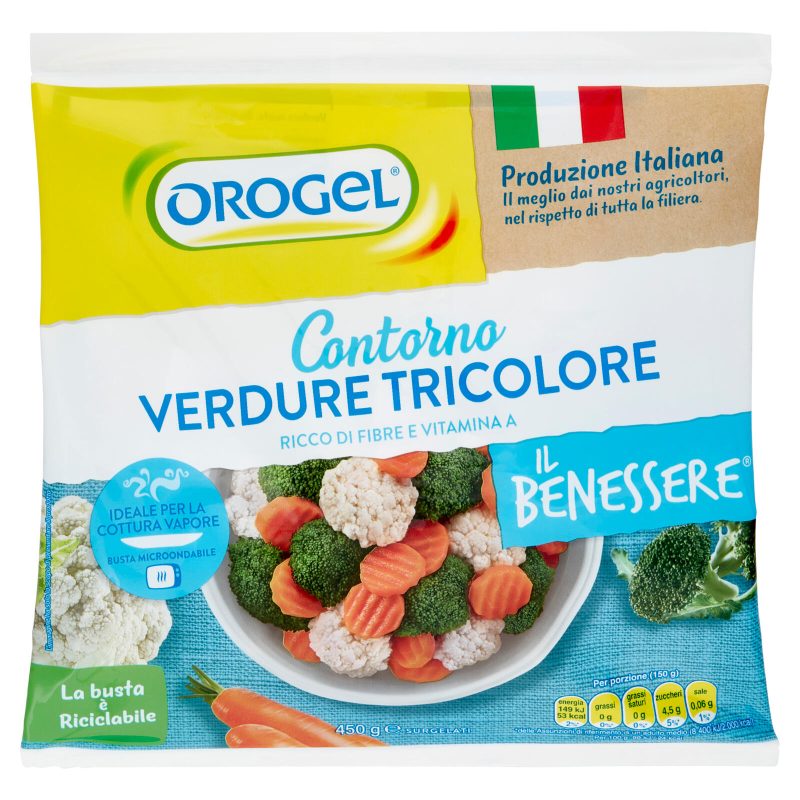 Orogel Il Benessere Contorno Verdure Tricolore Surgelati 450 g