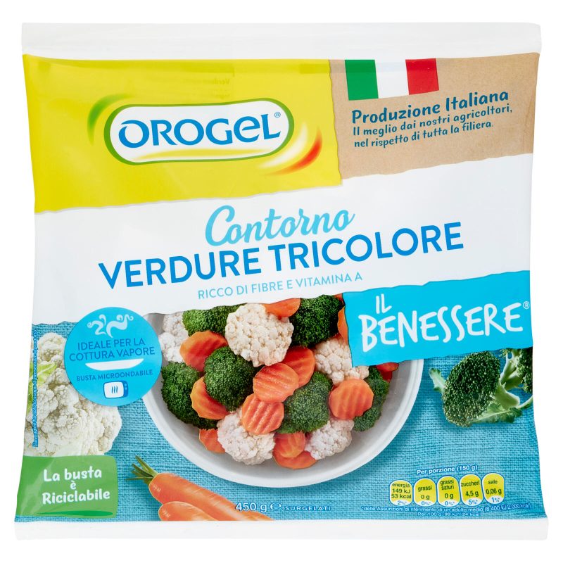 Orogel Il Benessere Contorno Verdure Tricolore Surgelati 450 g