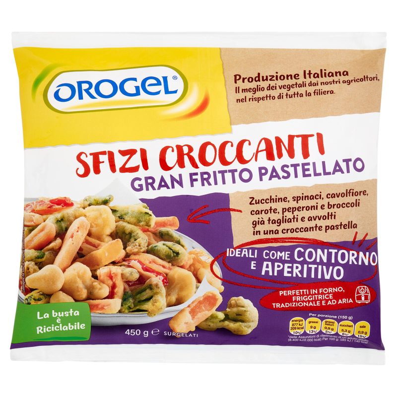 Orogel Sfizi Croccanti Gran Fritto Pastellato Surgelati 450 g