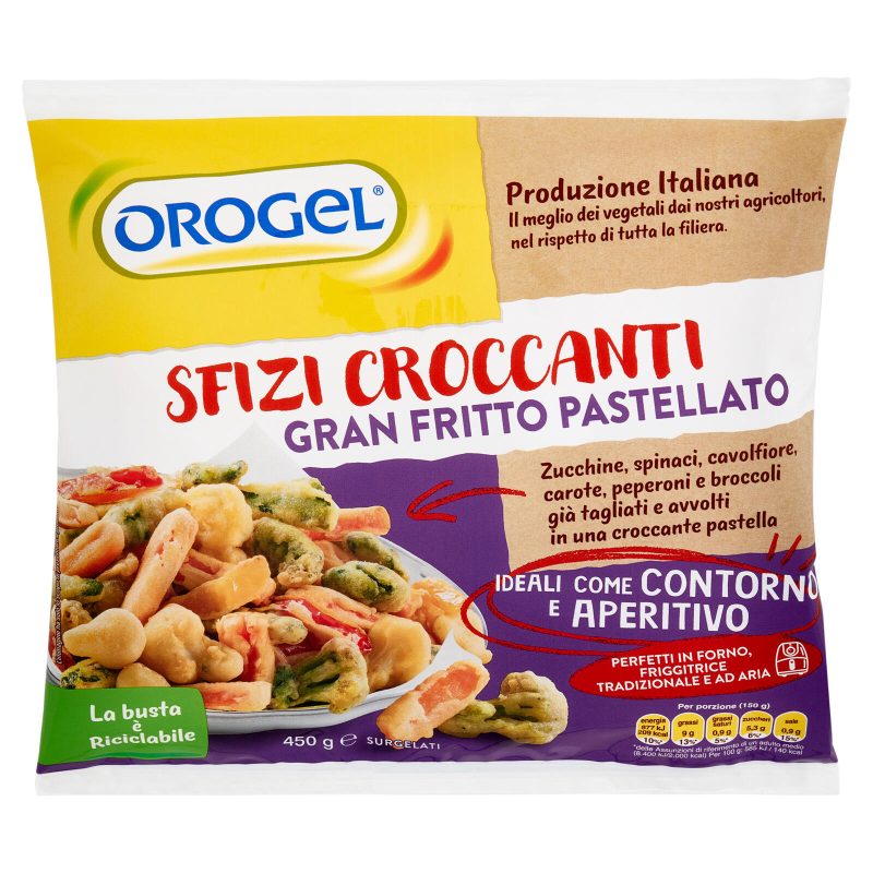 Orogel Sfizi Croccanti Gran Fritto Pastellato Surgelati 450 g