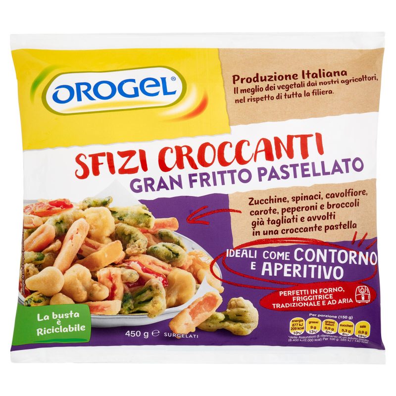 Orogel Sfizi Croccanti Gran Fritto Pastellato Surgelati 450 g