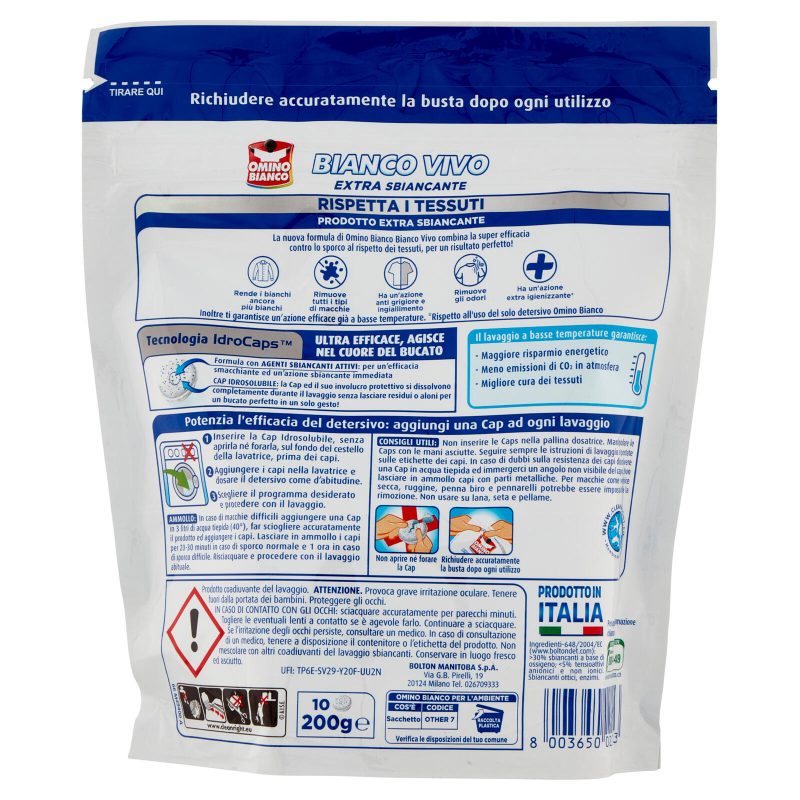 Omino Bianco Bianco Vivo IdroCaps 10 caps 200 g