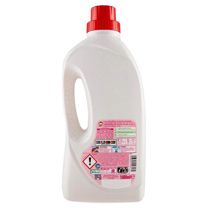 Omino Bianco Detersivo Lavatrice Liquido Ninfea Rosa 35 Lavaggi 1400 ml