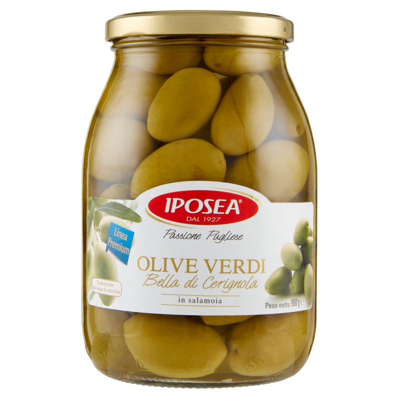 Iposea Linea Premium Olive Verdi Bella di Cerignola in salamoia 950 g