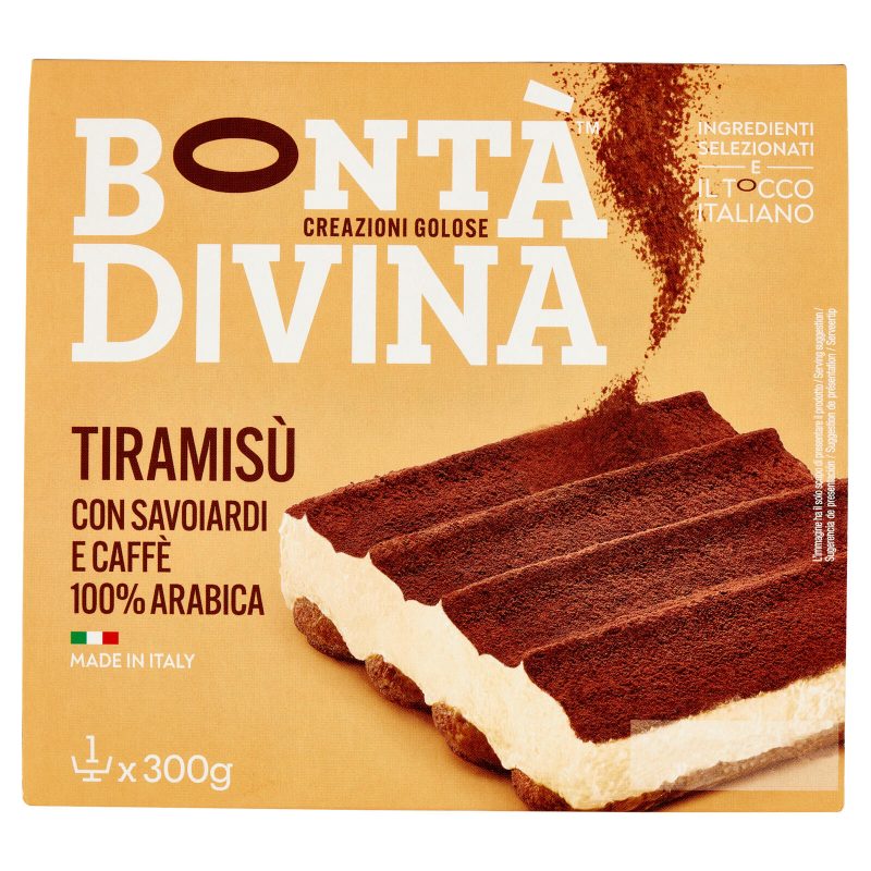 Bontà Divina Tiramisù con Savoiardi e Caffè 100% Arabica 300 g