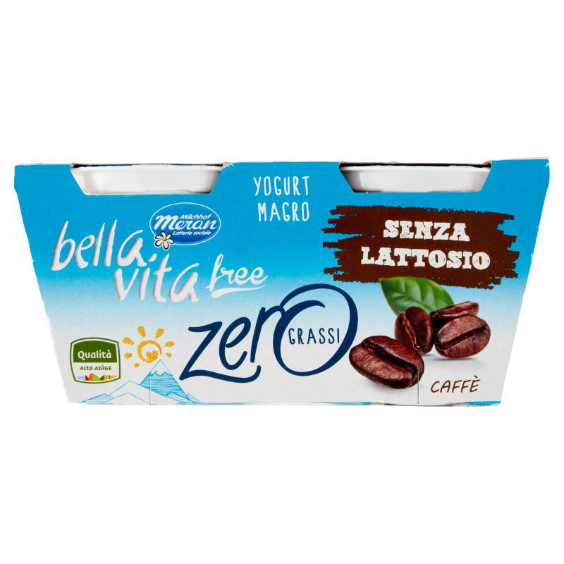 bella vita free Yogurt Magro Senza Lattosio Zero Grassi Caffè 2 x 125 g