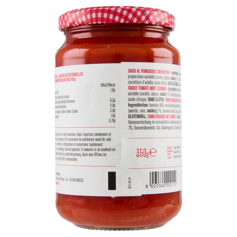 Le Conserve della Nonna Condoro Sugo di Pomodoro Fresco Italiano 350 g