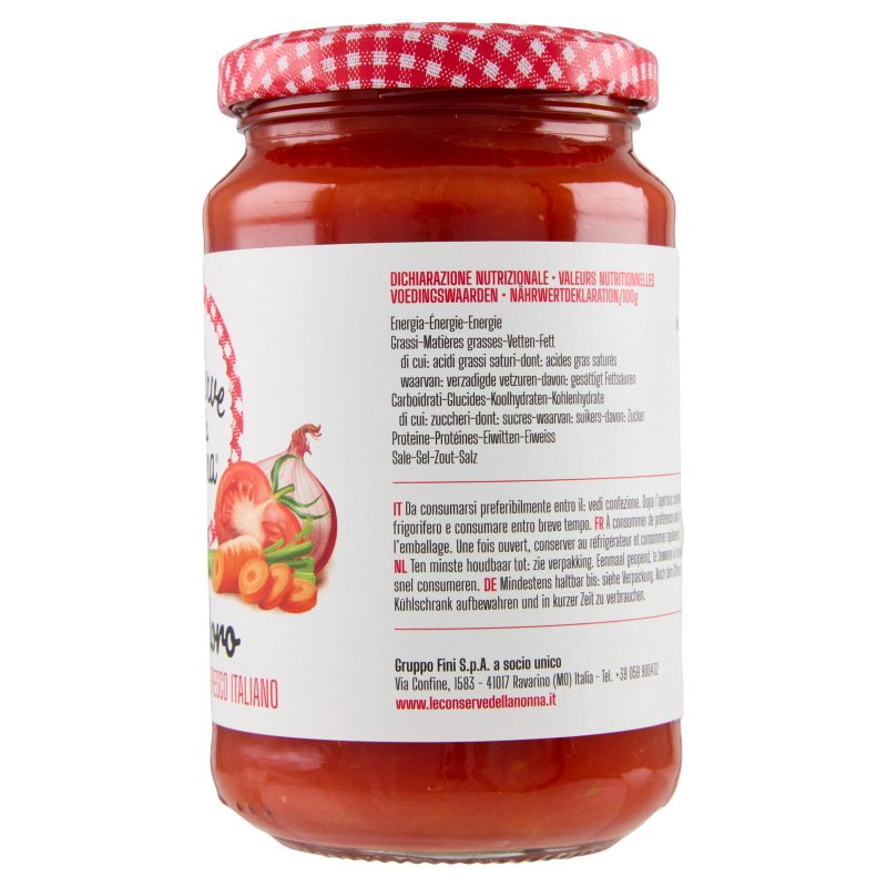 Le Conserve della Nonna Condoro Sugo di Pomodoro Fresco Italiano 350 g