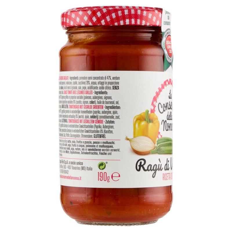 Le Conserve della Nonna Ragù di Verdure 190 g