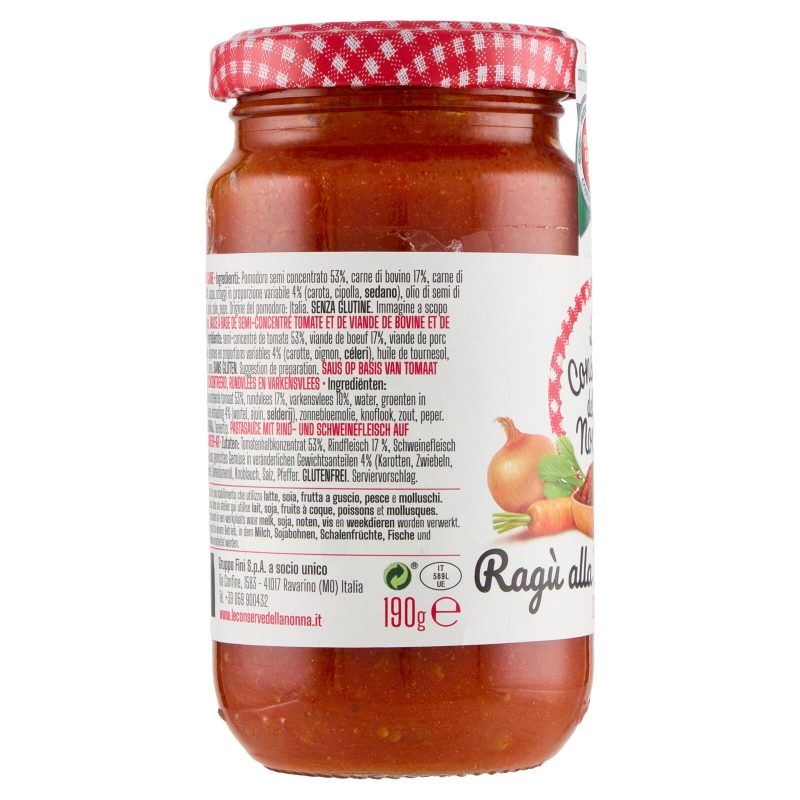 Le Conserve della Nonna Ragù alla Bolognese 190 g