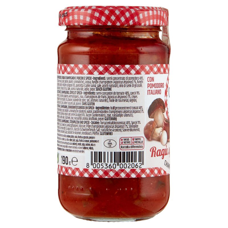 Le Conserve della Nonna Ragù speck e funghi 190 g