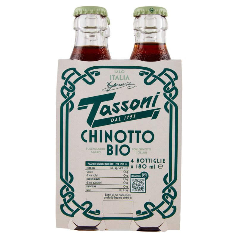 Tassoni Chinotto Bio x4 - 720 ml