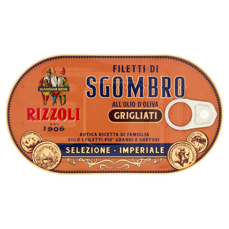 Rizzoli Filetti di Sgombro all'Olio d'Oliva Grigliati Selezione Imperiale 160 g