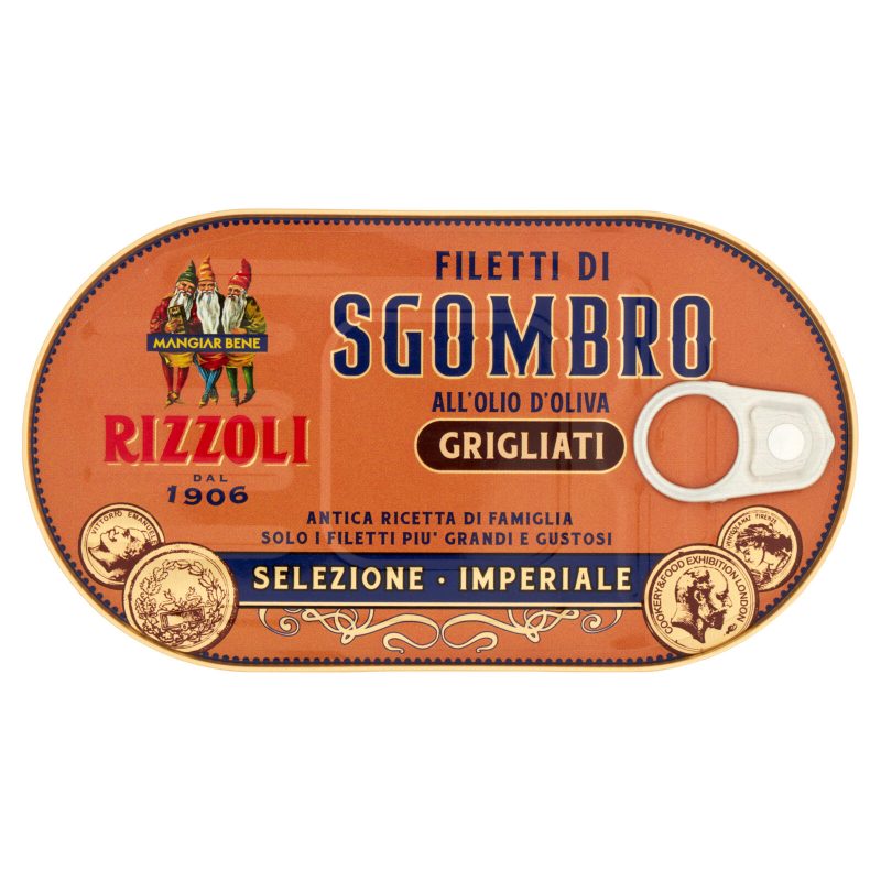 Rizzoli Filetti di Sgombro all'Olio d'Oliva Grigliati Selezione Imperiale 160 g