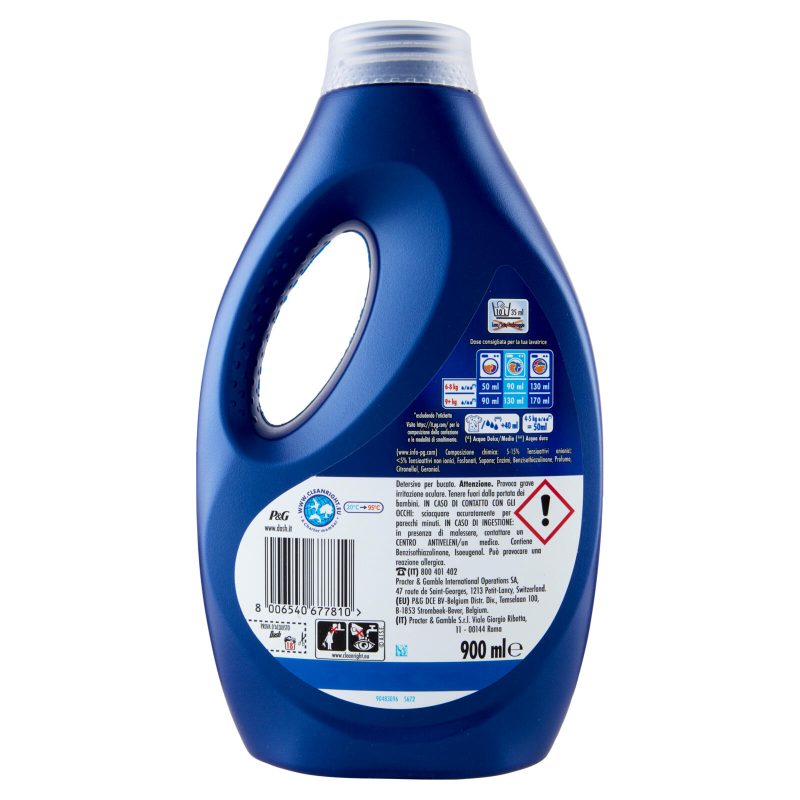 Dash Power Detersivo Liquido Lavatrice Azione Extra-Igienizzante Capi Colorati 900 ml