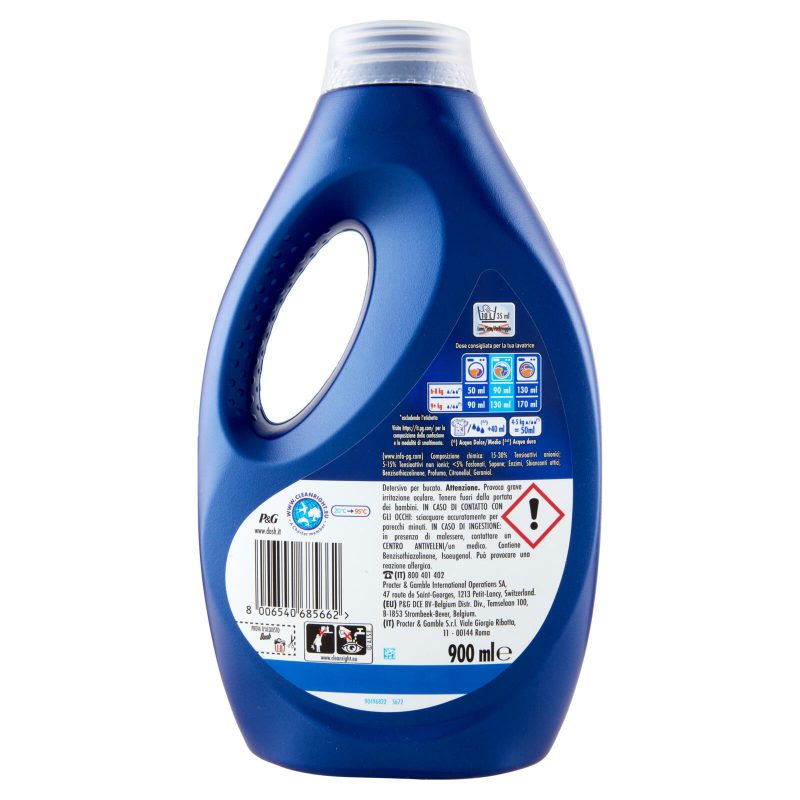 Dash Power Detersivo Liquido Lavatrice Azione Extra-Smacchiante 900 ml