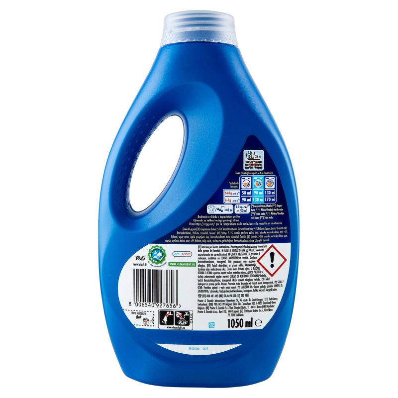 Dash Detersivo Liquido Lavatrice Classico, 21 Lavaggi 1,05 L