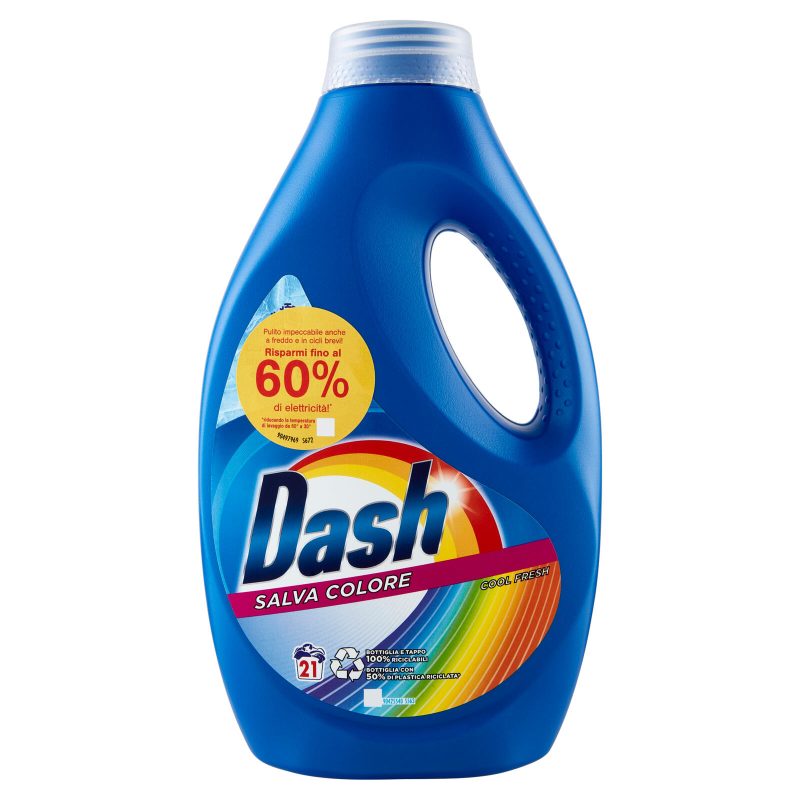 Dash Detersivo Liquido Lavatrice Salvacolore, 21 Lavaggi 1,05 L