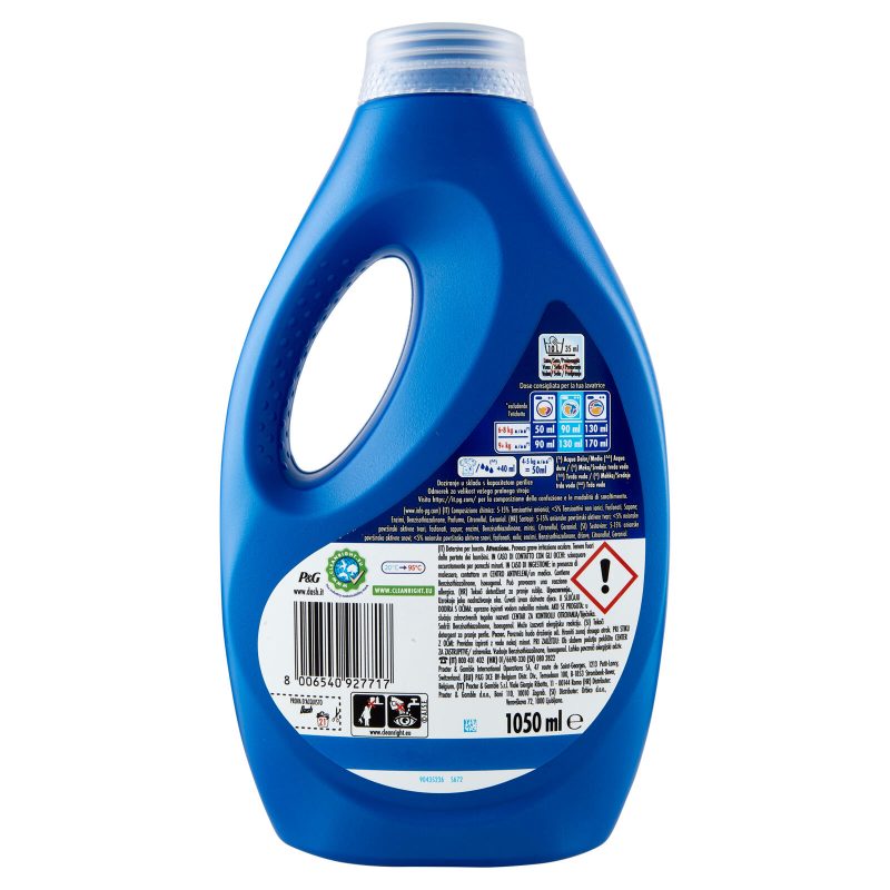 Dash Detersivo Liquido Lavatrice Salvacolore, 21 Lavaggi 1,05 L