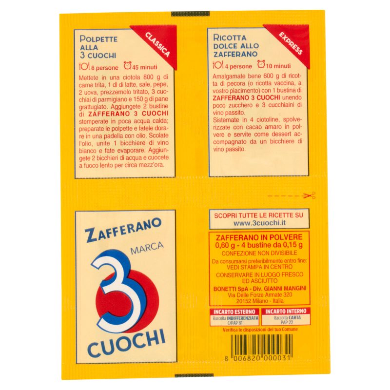 3 Cuochi Zafferano 4 x 0,15 g