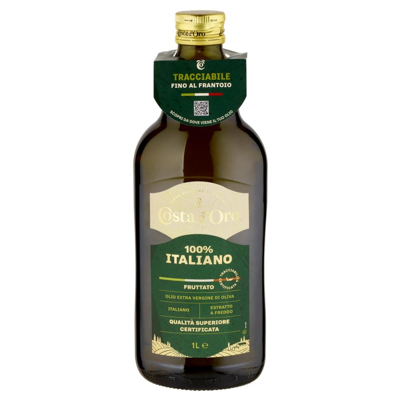 Costa d'Oro 100% Italiano Olio Extra Vergine di Oliva 1 L