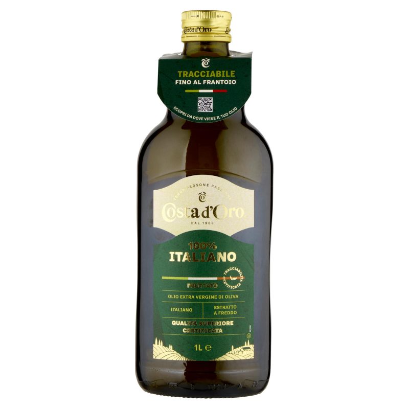 Costa d'Oro 100% Italiano Olio Extra Vergine di Oliva 1 L