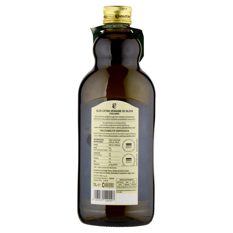 Costa d'Oro 100% Italiano Olio Extra Vergine di Oliva 1 L