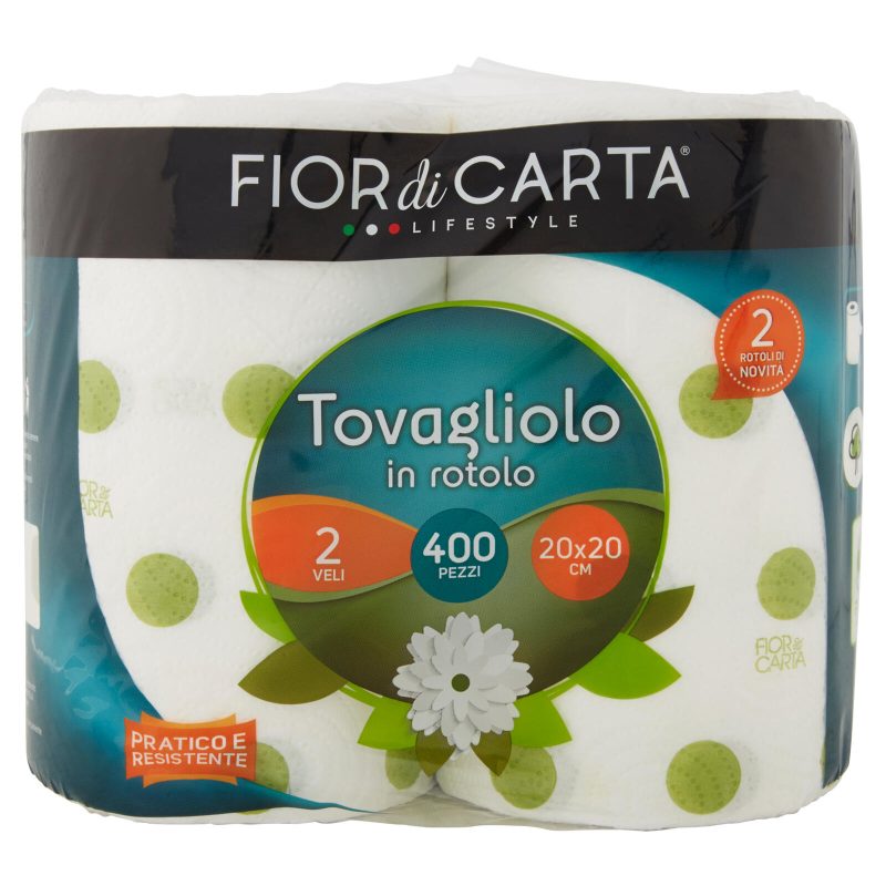 Fior di Carta Lifestyle Tovagliolo in rotolo 2 Veli 20x20 cm 400 pz