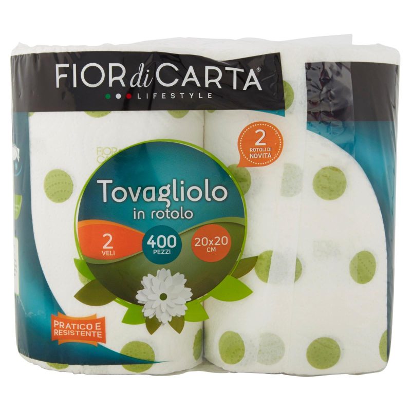 Fior di Carta Lifestyle Tovagliolo in rotolo 2 Veli 20x20 cm 400 pz