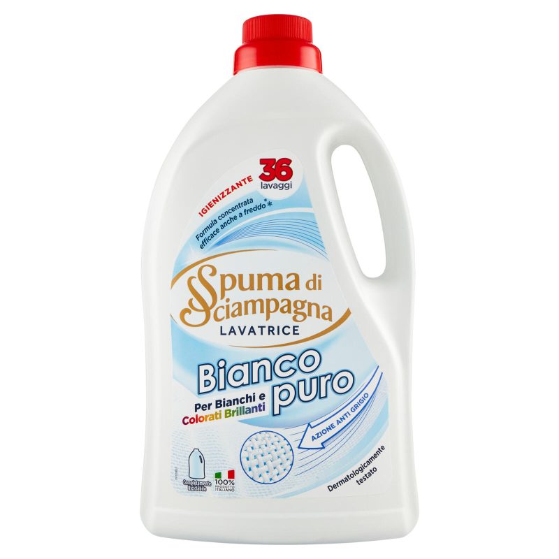 Spuma di Sciampagna Bianco puro Lavatrice Igienizzante 1620 ml