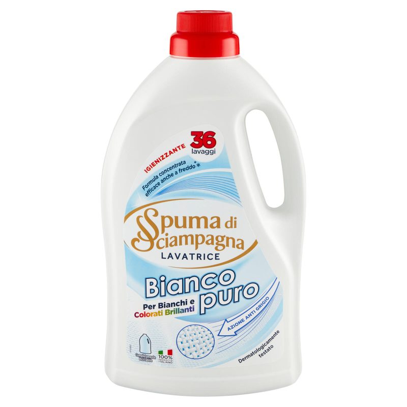 Spuma di Sciampagna Bianco puro Lavatrice Igienizzante 1620 ml