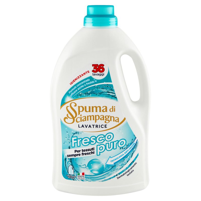 Spuma di Sciampagna Fresco puro Lavatrice Igienizzante 1620 ml