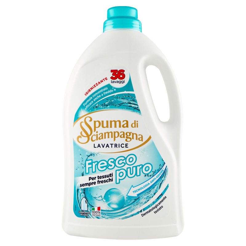 Spuma di Sciampagna Fresco puro Lavatrice Igienizzante 1620 ml