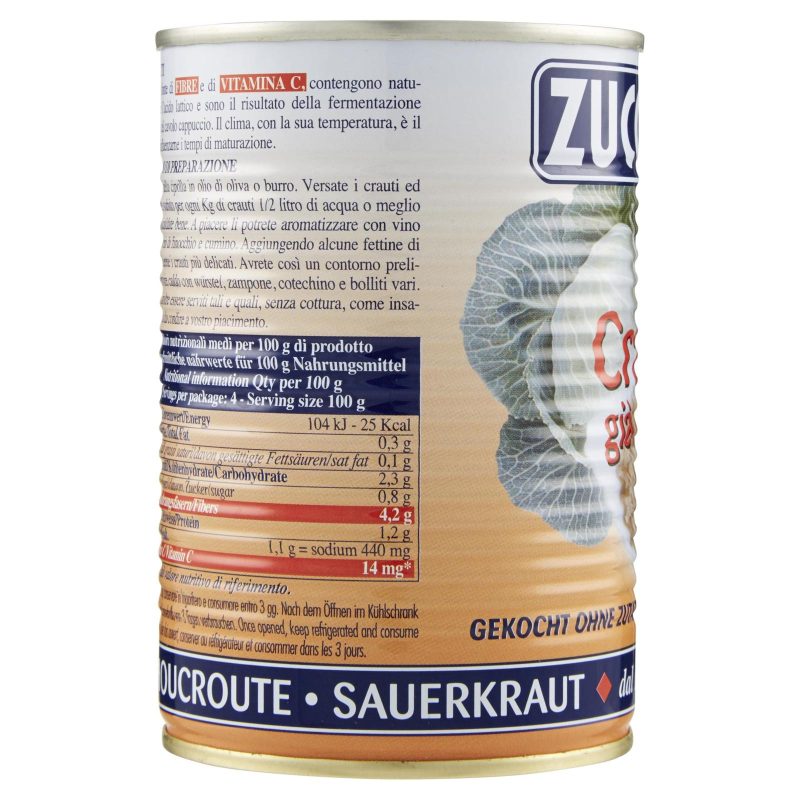 Zuccato Crauti già cotti 385 g