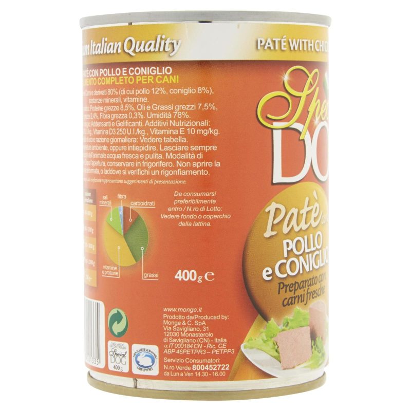 Special Dog Patè con pollo e coniglio 400 g