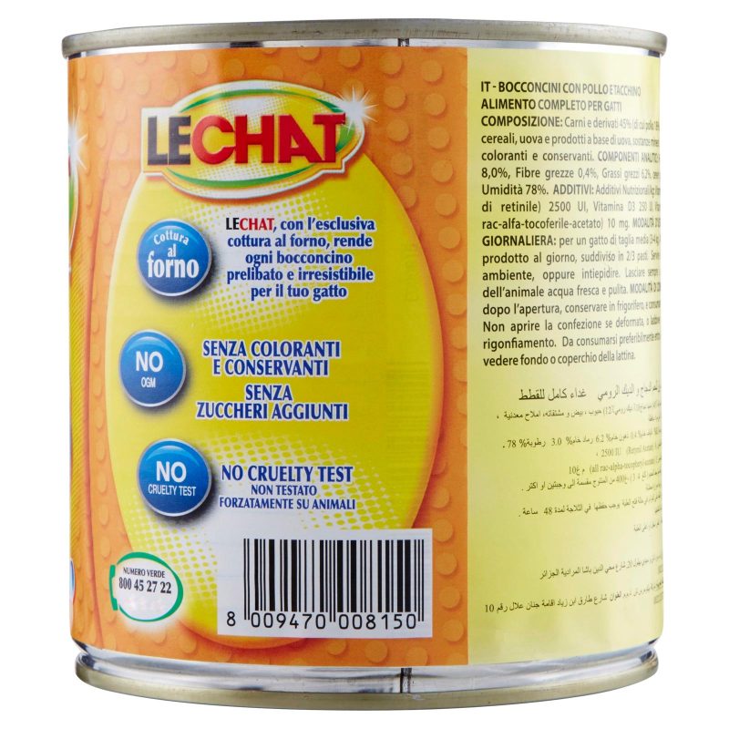 Lechat Bocconcini con Pollo e Tacchino 720 g