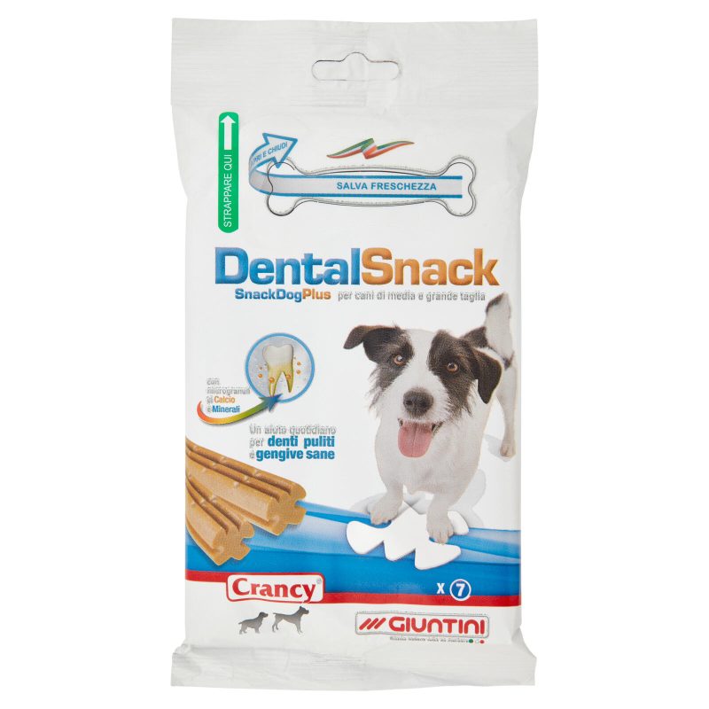 Giuntini Crancy DentalSnack per cani di media e grande taglia 180 g