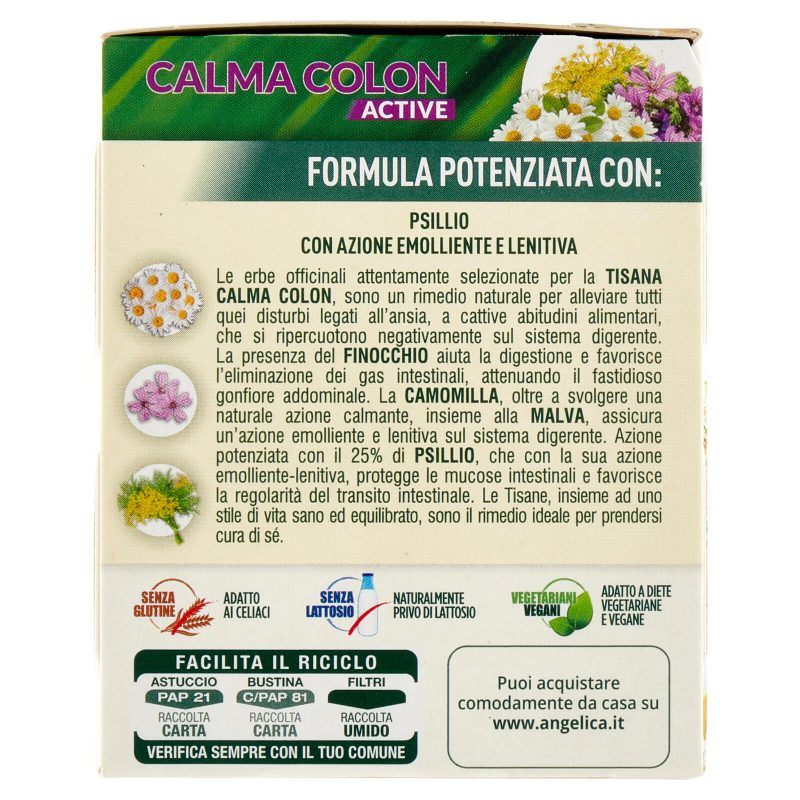 L'Angelica Le Tisane Calma Colon Active 18 Filtri 34,2 g