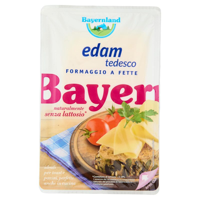 Bayernland Edam tedesco a fette senza lattosio 100 g