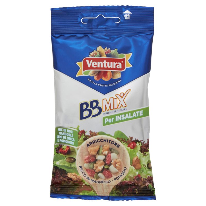 Ventura BBMix per Insalate Mix di Noci Mandorle Semi di Zucca e Pomodori 42 g